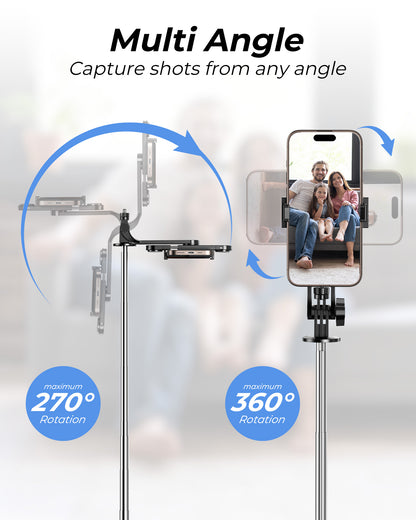Frsara 71" Extendable Phone Tripod & Selfie Stick with Wireless Remote - Portable Stand for iPhone/Android, Selfie/Video Recording/Vlog