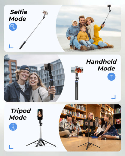 Frsara 71" Extendable Phone Tripod & Selfie Stick with Wireless Remote - Portable Stand for iPhone/Android, Selfie/Video Recording/Vlog