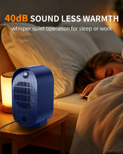 FrSara Space Heater, Small Portable Electric Heaters 1500W/800W, 2S Fast Heating, Tip-Over and Overheat Protection, Mini PTC Ceramic Room Desk Heater for Office Bedroom Indoor Use