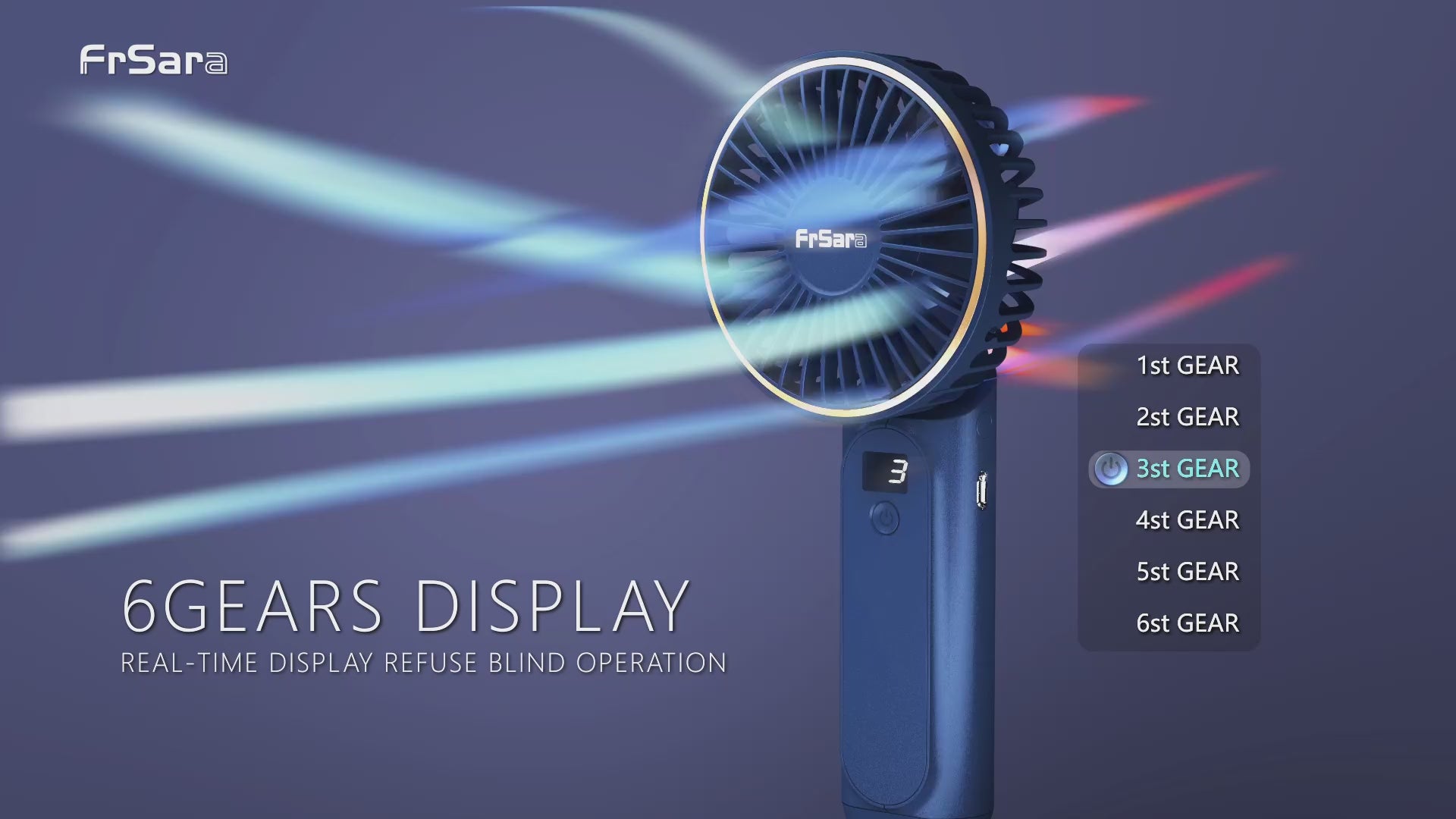 Load video: FrSara Portable Handheld Fan