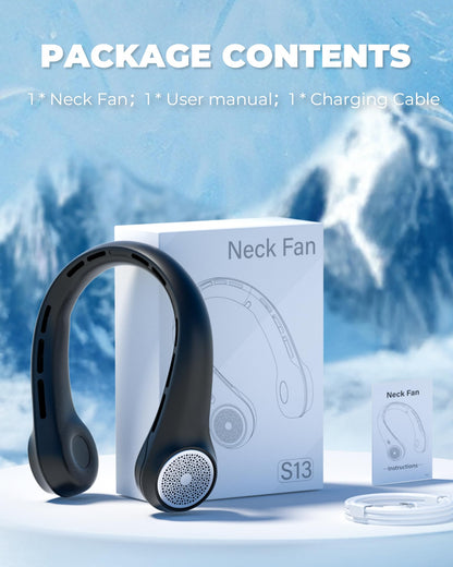 FrSara Air13 Neck Fan - ≤40dB Ultra-Quiet Personal Cooler | Safe Bladeless Design